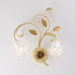 Bonetti Illumina Applique Arte Povera Cesto Avorio E Oro 2 Luci E14