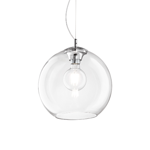 Sospensione-Moderna-Nemo-Metallo-Trasparente-1-Luce-E27-D40Cm