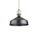 Sospensione Industrial-Minimal Eris-1 Metallo Nero 1 Luce E27