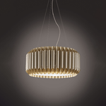 Linea Zero Lampadario Moderno 5 Luci Louise In Polilux Oro Made In Italy