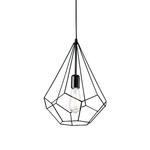 Ideal Lux Sospensione Industrial-Minimal Ampolla-3 Metallo Nero 1 Luce E27