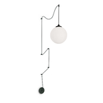 Ideal Lux Sospensione Da Muro Moderna Boa Metallo Nero 1 Luce E27