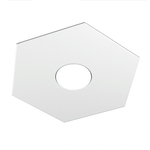 Plafoniera Moderna Hexagon Metallo Bianco 1 Luce Led 12W