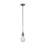 Sospensione Contemporanea Adjustable Acciaio Argento Alluminio 1 Luce E27