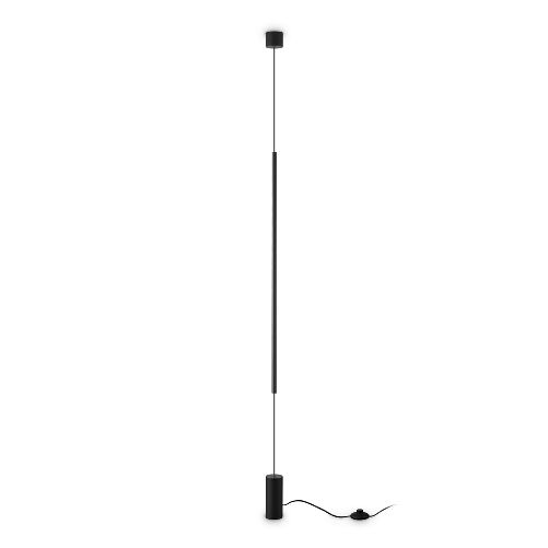 Applique Moderna Filo Metallo Nero Led 15W 3000K Luce Calda