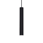 Sospensione Industrial-Minimal Tube Alluminio Nero Led 9W 3000K D6Cm