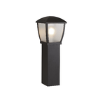 SearchLight Paletto Vintage Seattle Alluminio Nero Policarbonato Trasparente E27 H73Cm