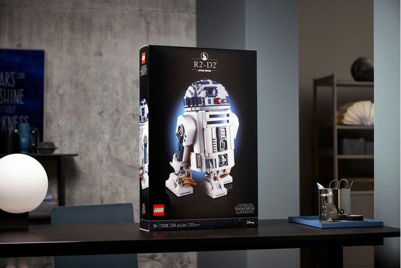 LEGO-Star-Wars-75308-R2-D2-Modellino-da-Costruire-del-Droide-di-Guerre-Stellari-Set-per-Adulti-con-Spada-Laser-di-Luke