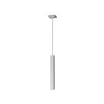 Sospensione Moderna Square Tube Metallo Grigio 1 Luce Gu10