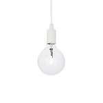 Sospensione Moderna Edison Metallo Bianco 1 Luce E27 8W 3000K Luce Calda