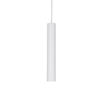 Sospensione Industrial-Minimal Tube Alluminio Bianco Led 9W 3000K D4Cm