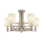 Maytoni Lampadario Contemporaneo Vittoria Metallo Oro 5 Luci Diffusori In Pvc Crema