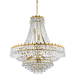 Lampadario Classico Versailles Acciaio Oro Vetro 13 Luci E14