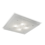 Plafoniera Contemporanea Perla Metallo Bianco Satinato Bianco 1 Luce E27