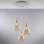 Lampadario Moderno Pluvia Ambra 3 Luci E27