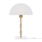 Maytoni Lampada Da Scrivania Contemporanea Prima Metallo Ottone Diffusore Cotone Bianco