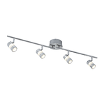 Plafoniera Contemporanea Bolle Acciaio Cromo Policarbonato Led 21,2W 3000K