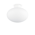 Plafoniera Moderna Clio Alluminio Bianco 1 Luce E27