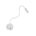 Applique Moderna Focus-2 Metallo Bianco Led 3,5W 3000K Luce Calda