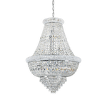 Lampadario Classico Dubai Metallo-Cristallo Cromo 24 Luci E14