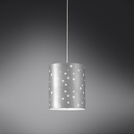 Linea Zero Sospensione Moderna A 1 Luce Pois Xl In Polilux Bicolor Silver Made In Italy