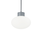 Sospensione Moderna Clio Alluminio Grigio 1 Luce E27