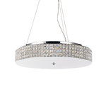 Ideal Lux Sospensione Contemporanea Roma Metallo-Cristallo Cromo 12 Luci 3W 3000K