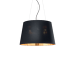 Ideal Lux Sospensione Industrial-Minimal Nordik Tessuto Nero 4 Luci E27