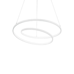 Ideal Lux Sospensione Moderna Oz Metallo Bianco Led 48W 3000K Luce Calda D60Cm On-Off