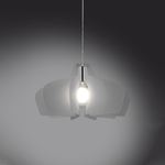 Linea Zero Sospensione Moderna Bellatrix 1 Luce In Metacrilato Satinato Space Collection