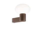 Ideal Lux Applique Da Parete Contemporaneo Clio Alluminio Coffee 1 Luce E27 42W Ip44