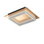 Exclusive Light Plafoniera Contemporanea Square Metallo Oro Opaco Led 28W