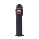 Paletto Esterno Contemporaneo Bollards Alluminio Nero Policarbonato E27 H45Cm