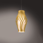 Linea Zero Sospensione Moderna 1 Luce Helios In Polilux Oro H61 Made In Italy