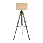 SearchLight Piantana Contemporaneo Easel Legno Marrone Tessuto Nero 1 Luce E27