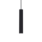 Sospensione Industrial-Minimal Tube Alluminio Nero Led 9W 3000K D4Cm