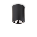 Plafoniera Moderna Nitro Round Alluminio Nero Led 15W 3000K Luce Calda