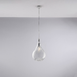 Lampadario Moderno Pluvia Trasparente 1 Luce E27