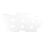 Plafoniera Moderna Echo Metallo Bianco 6 Luci Gx53