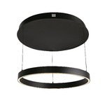 Lampadario Moderno Layla Acciaio Nero Alluminio Led 40,88W 2700-3000-4000K