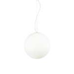 Sospensione Moderna Mapa Vetro Acidato Bianco 1 Luce E27 D40Cm