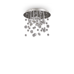 Plafoniera Contemporanea Neve Metallo Cromo 5 Luci G9 3W 3000K Luce Calda