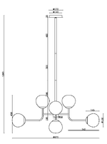 Lampadario-Sospensione-Erich-In-Metallo-Nichel-8-Luci-E-Diffusori-Bianchi