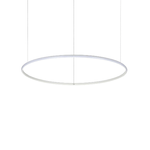 Sospensione Moderna Hulahoop Alluminio-Plastiche Bianco 1 Luce 41W 3000K D81Cm