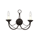 Applique Classica Carisbrooke Acciaio Nero 2 Luci E14