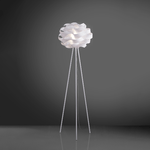 Linea Zero Lampada Da Terra Con Treppiede 1 Luce Cloud In Polilux Bianco Made In Italy