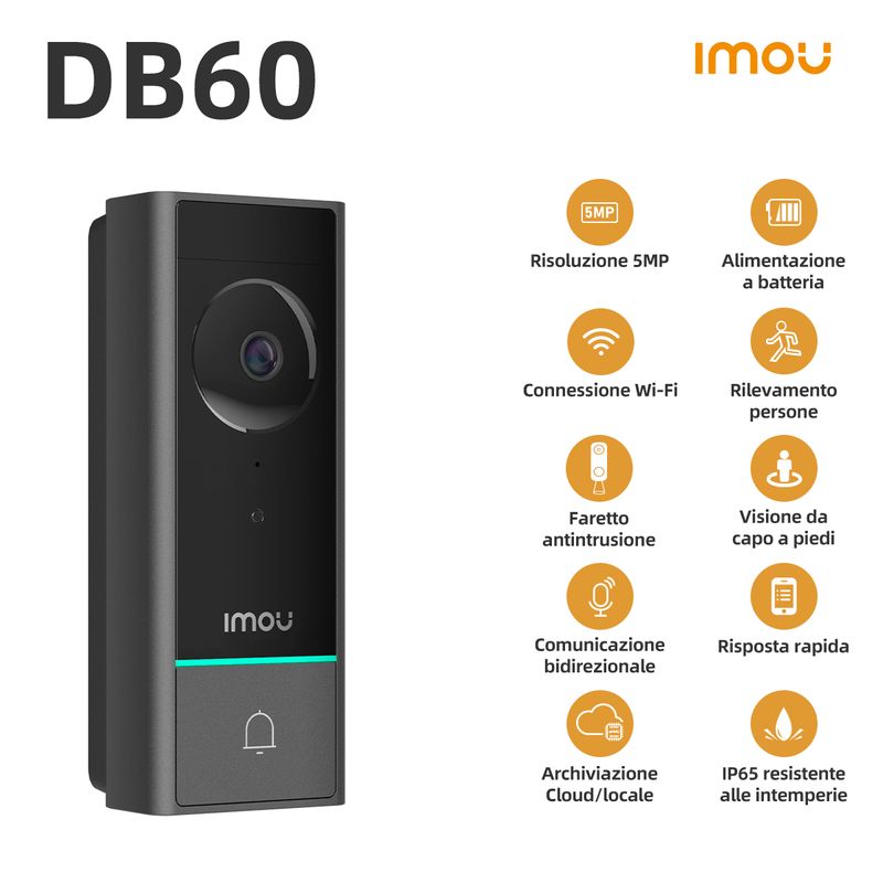 Imou-DB60-Kit---Videocampanello-da-5Mp-a-batteria-con-suoneria-da-interno-supplementare