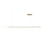 Lampadario A Sospensione Moderno Halo Alluminio Ottone 2 Luci Led 48W