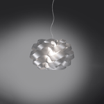 Linea Zero Sospensione Moderna 1 Luce Cloud D50 In Polilux Silver Made In Italy