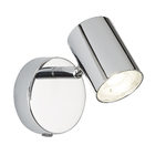 Plafoniera Contemporanea Rollo Acciaio Cromo Vetro Trasparente Led 4,3W 3000K